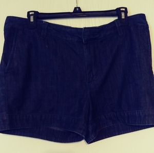 Dark denim blue jean shorts